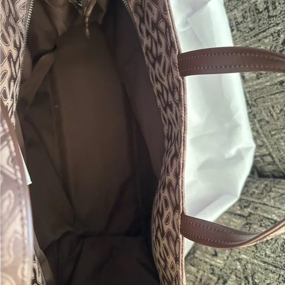 Telfar Large Chocolate Brown Monogram Shopping Tote - Picture 3 of 5